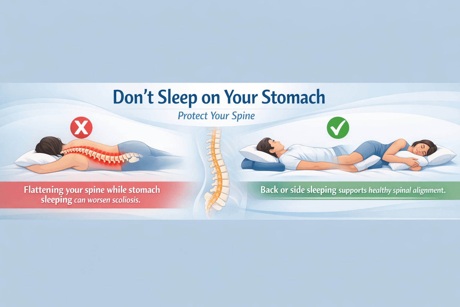 best sleeping position for scoliosis