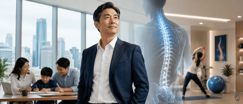 Adult scoliosis treatment helping busy professionals manage back pain, improve posture, maintain spinal mobility, and preserve independence through exercise and healthy lifestyle habits.